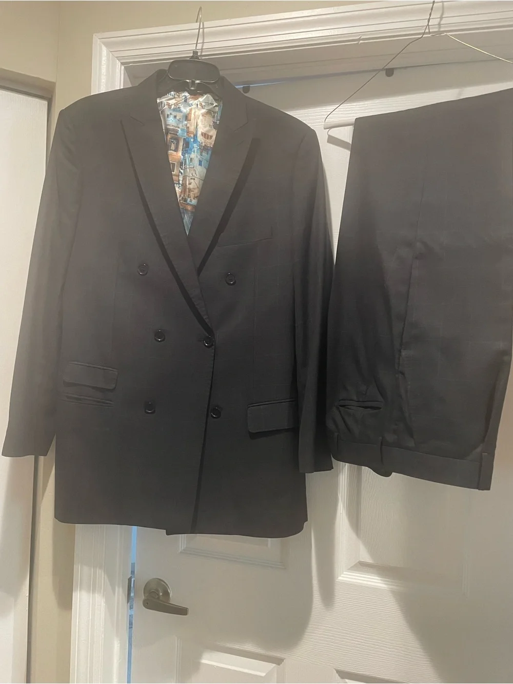 Statement Men’s Blue  Printed Lining Blazer